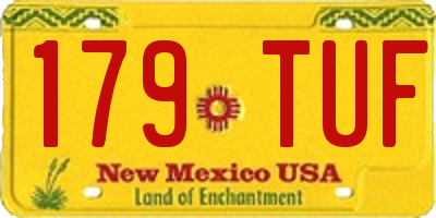 NM license plate 179TUF