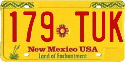 NM license plate 179TUK