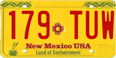 NM license plate 179TUW