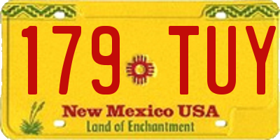 NM license plate 179TUY