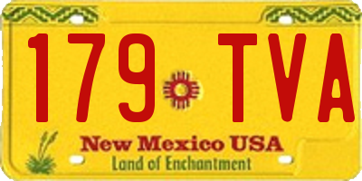 NM license plate 179TVA
