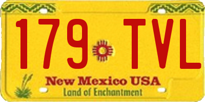 NM license plate 179TVL