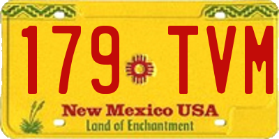 NM license plate 179TVM