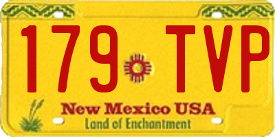 NM license plate 179TVP