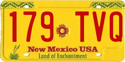 NM license plate 179TVQ