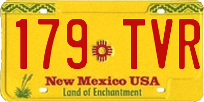 NM license plate 179TVR