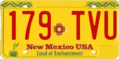 NM license plate 179TVU