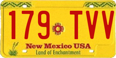 NM license plate 179TVV