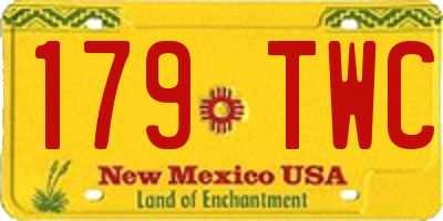 NM license plate 179TWC