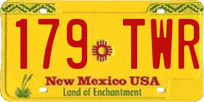 NM license plate 179TWR