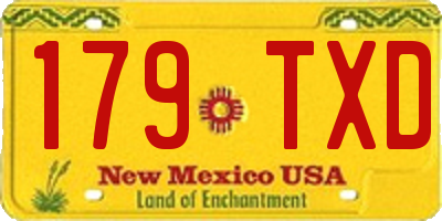 NM license plate 179TXD