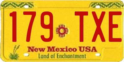 NM license plate 179TXE
