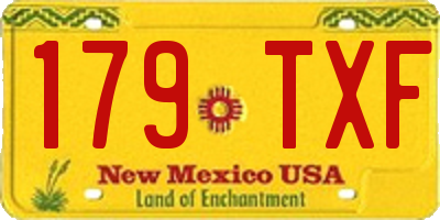 NM license plate 179TXF