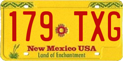 NM license plate 179TXG