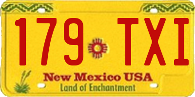 NM license plate 179TXI