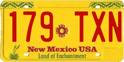 NM license plate 179TXN
