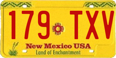 NM license plate 179TXV