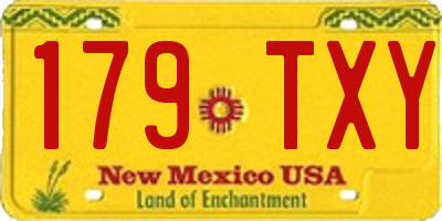 NM license plate 179TXY
