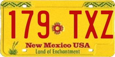 NM license plate 179TXZ