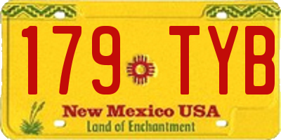 NM license plate 179TYB