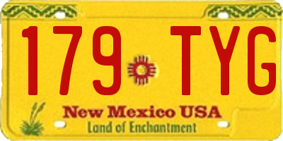 NM license plate 179TYG