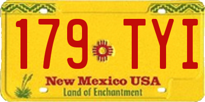 NM license plate 179TYI