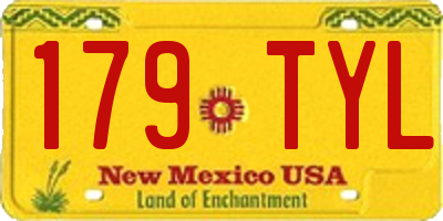 NM license plate 179TYL