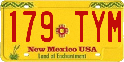 NM license plate 179TYM