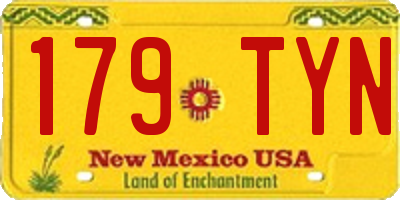 NM license plate 179TYN