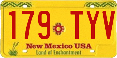 NM license plate 179TYV