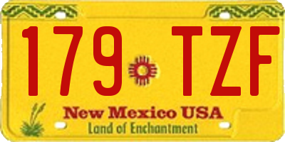 NM license plate 179TZF