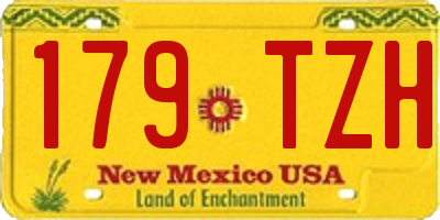 NM license plate 179TZH
