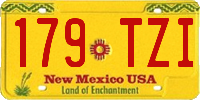 NM license plate 179TZI