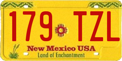 NM license plate 179TZL