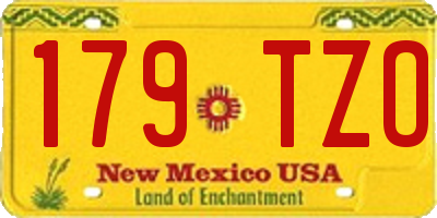 NM license plate 179TZO