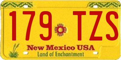 NM license plate 179TZS