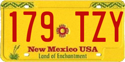 NM license plate 179TZY