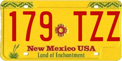 NM license plate 179TZZ