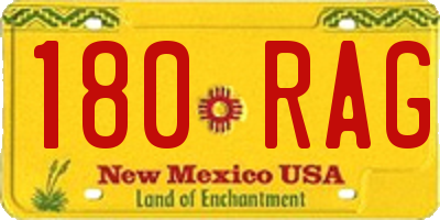 NM license plate 180RAG