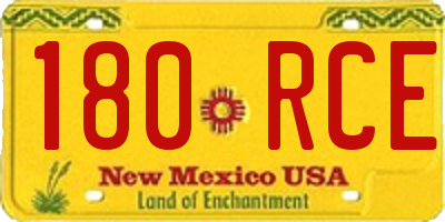 NM license plate 180RCE