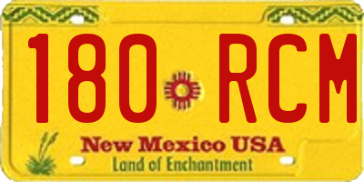 NM license plate 180RCM