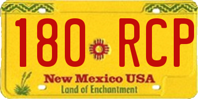 NM license plate 180RCP