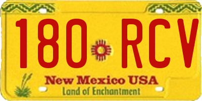 NM license plate 180RCV