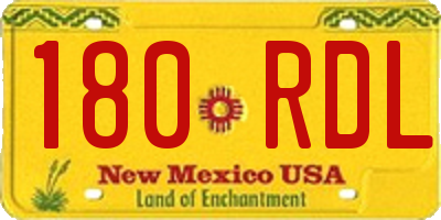 NM license plate 180RDL