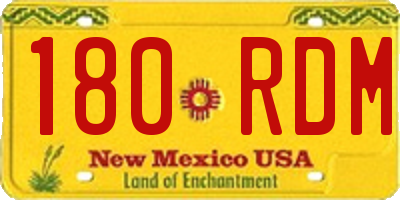 NM license plate 180RDM