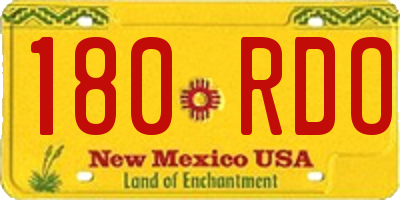 NM license plate 180RDO