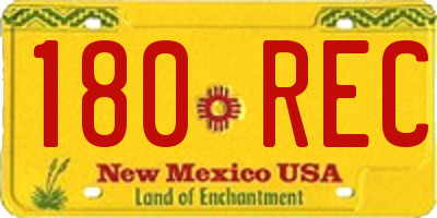NM license plate 180REC