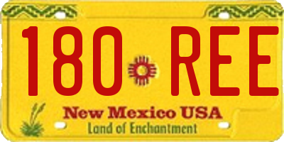 NM license plate 180REE