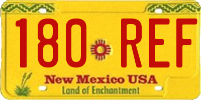 NM license plate 180REF