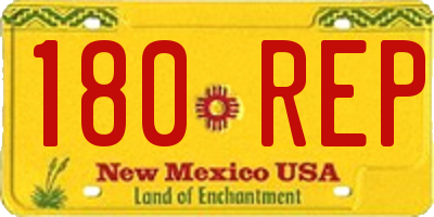 NM license plate 180REP